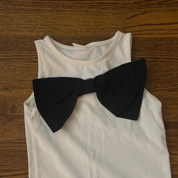 Zara White Tank Top with Black Bow - Picture 2 of 2